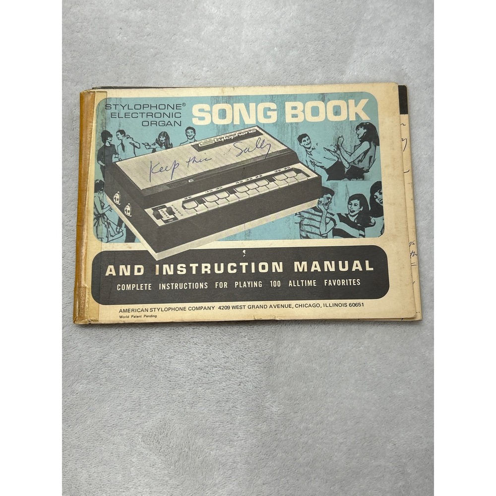 Vintage Stylophone Song Book Instruction Manual 100 Songs Electronic Organ 1960s